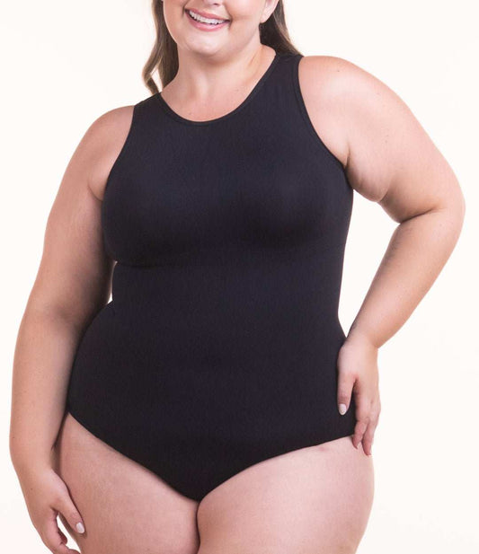 Body Chic™ - Body Modelador Decote Alto Sem Costura