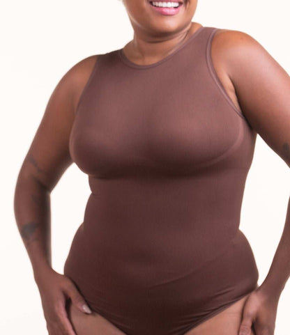 Body Chic™ - Body Modelador Decote Alto Sem Costura