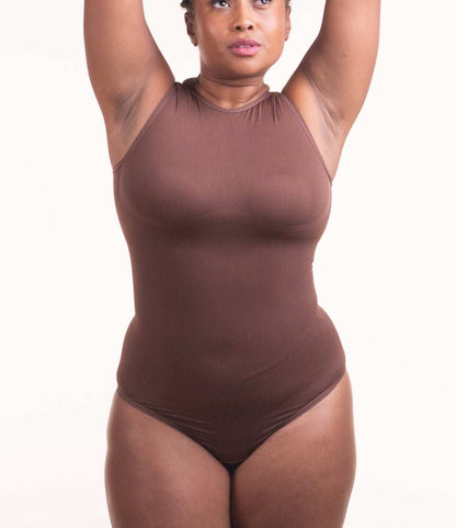 Body Chic™ - Body Modelador Decote Alto Sem Costura