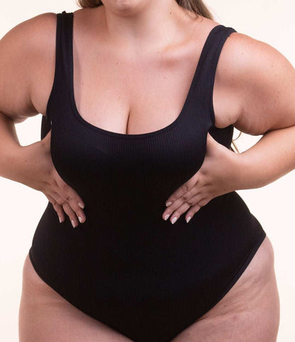 Body Shaper™ - Body modelador canelado com abertura higiênica