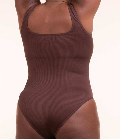 Body Shaper™ - Body modelador canelado com abertura higiênica