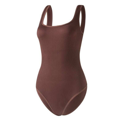 Body Shaper™ - Body modelador canelado com abertura higiênica
