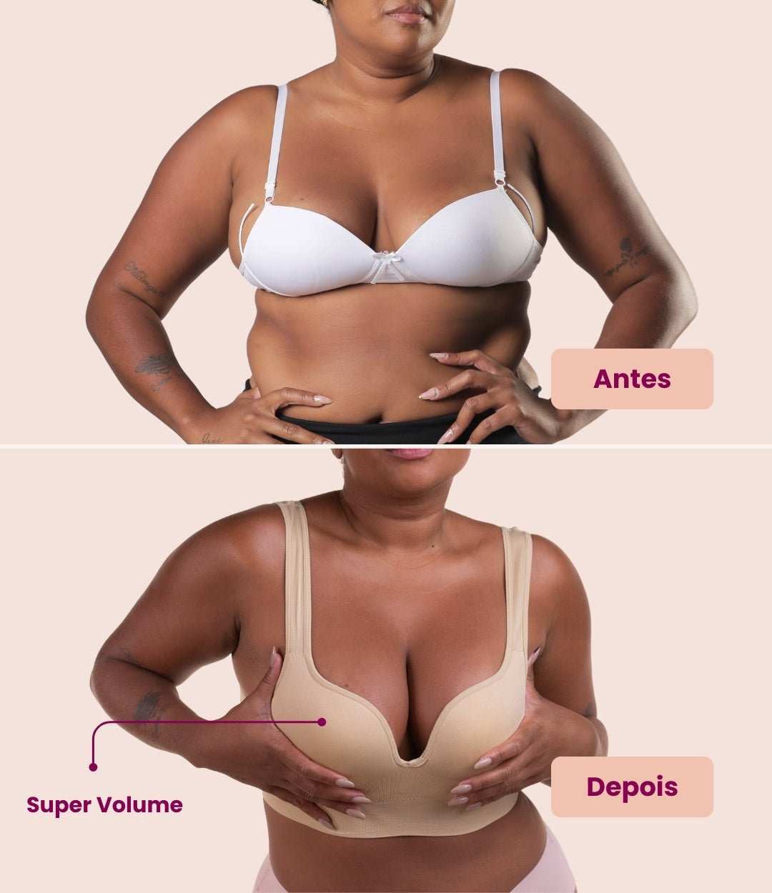 Sutiã Efeito Push Up™ - Empina os Seios Sem Arames Que Machucam